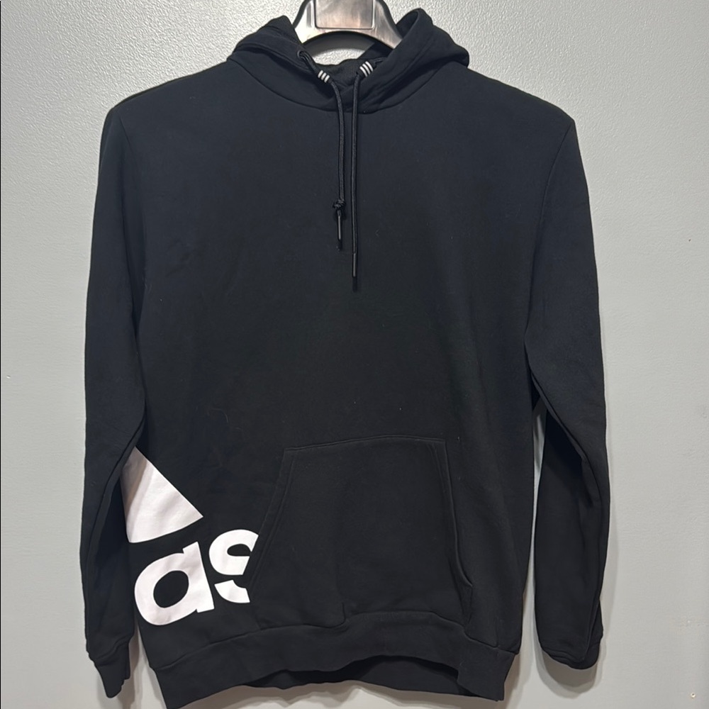 Adidas Black Hoodie Sweatshirt with Iconic Logo